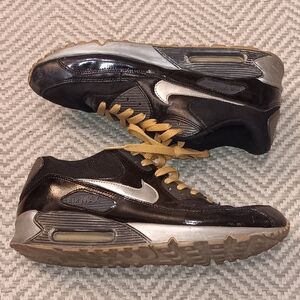 NIKE AIR MAX 90 “Olympic” Black/Gold Sneakers 325018-001 Shoes Mens SZ 9.5